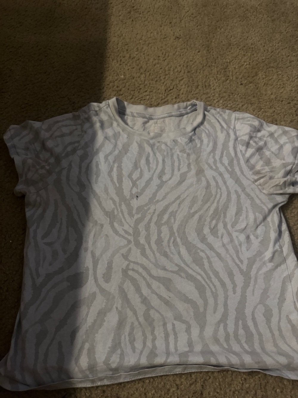 Primark Light Blue Zebra-Pattern Relaxed Tee